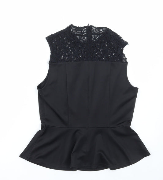 Womens UK Size 14 Only Black Basic Blouse