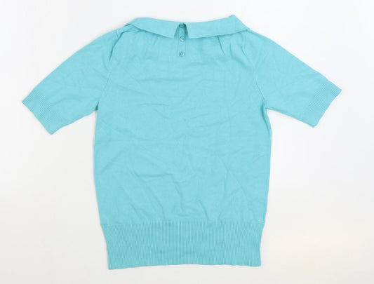 Womens UK Size 12 M&Co. Blue Pullover Jumper