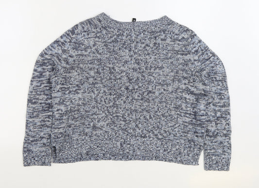 Divided by H&M Mens Blue Round Neck Acrylic Pullover Jumper Size M