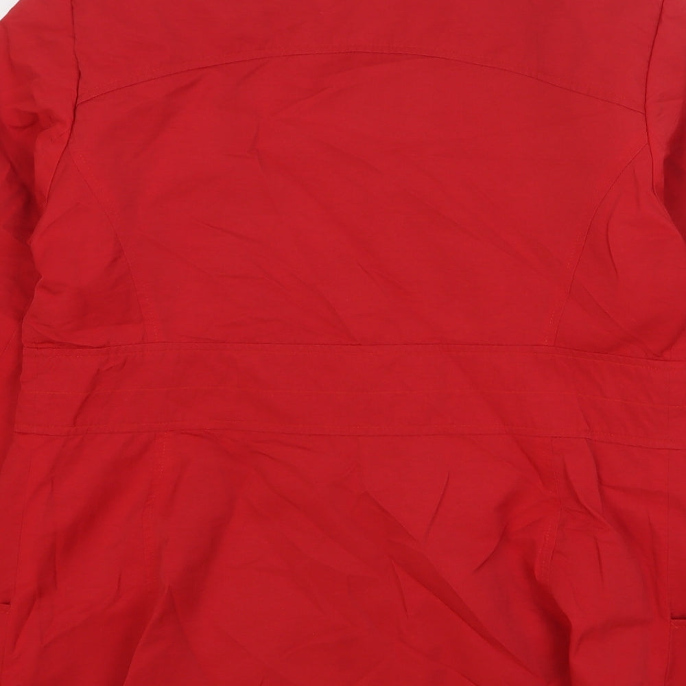 M&Co Womens Red Pea Coat Coat Size 16 Button