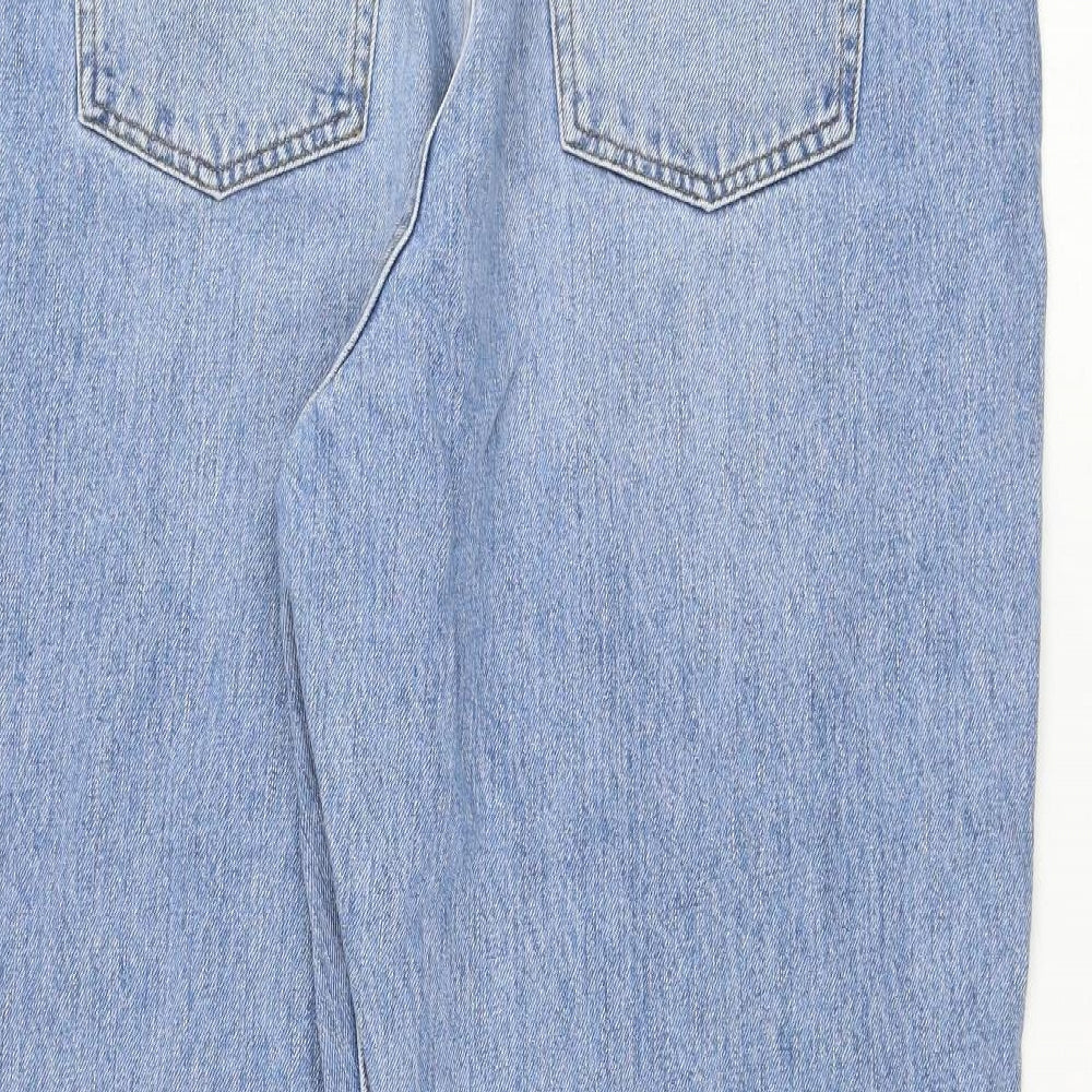 ASOS Womens Blue Cotton Mom Jeans Size 32 in L28 in Regular Zip