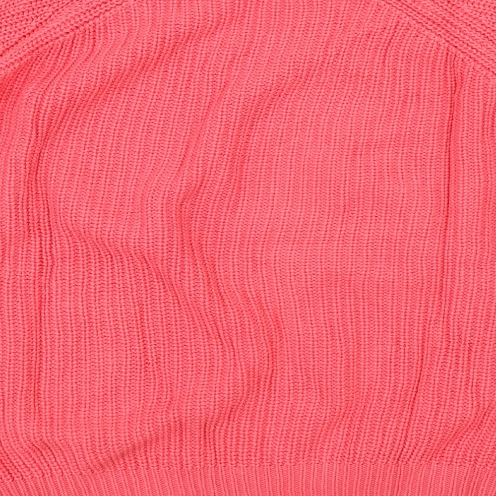 TU Womens Pink Round Neck Cotton Pullover Jumper Size 10