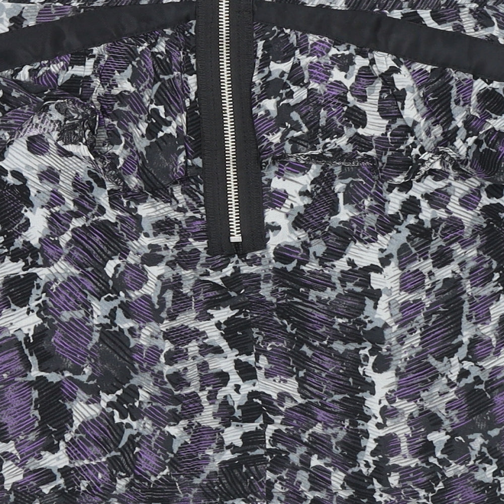 Atmosphere Womens Purple Viscose A-Line Skirt Size 10 Zip