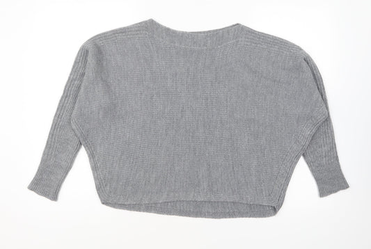 TU Womens Grey Roll Neck Acrylic Pullover Jumper Size 8