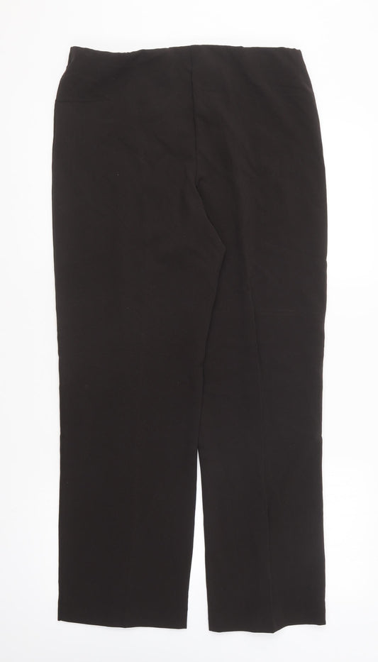 Autonomy Womens Brown Polyester Trousers Size 12 L26 in Regular