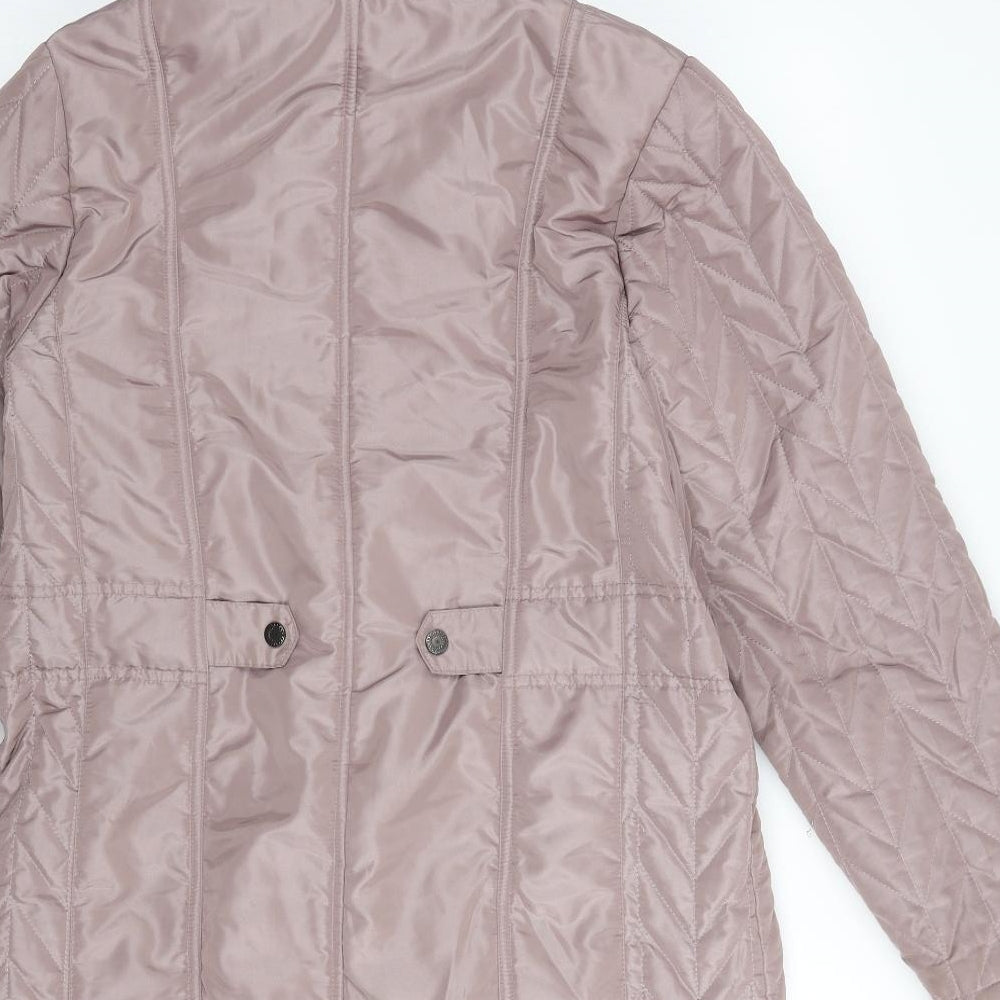 Womens UK Size S Klass Pink Parka Coat
