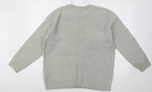 Womens UK Size S New Look Green Pullover Jumper
