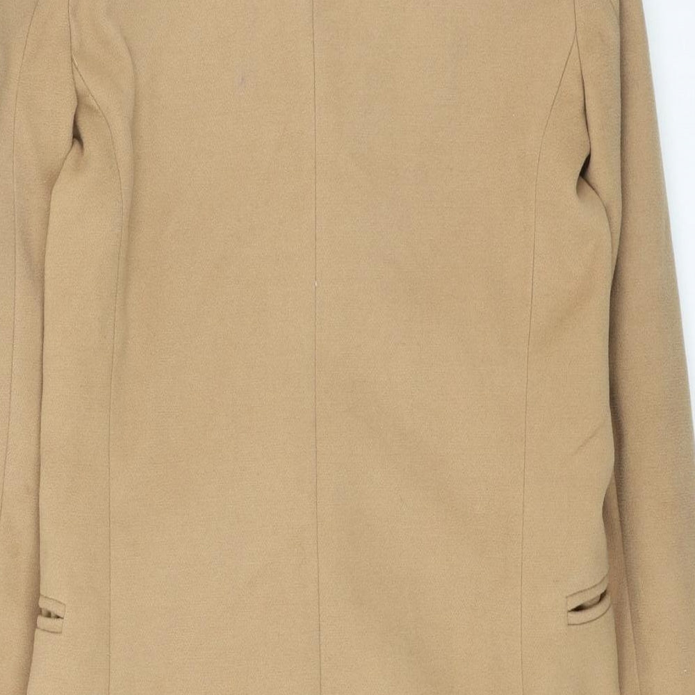 Womens UK Size 4 Topshop Brown Overcoat