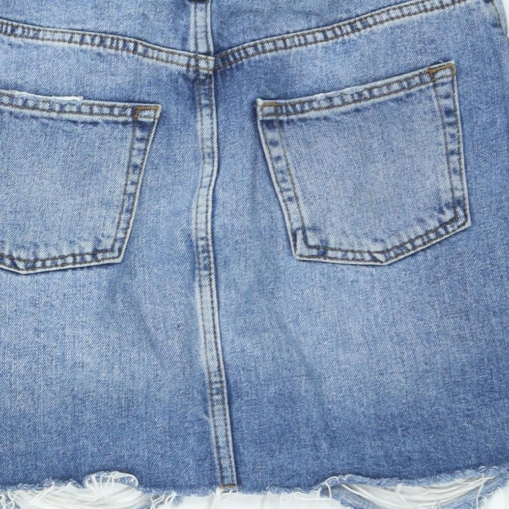 Womens UK Size 6 Topshop Mini Denim Skirt