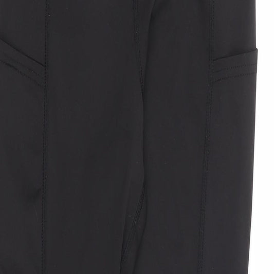 SheIn Womens Black Polyester Capri Leggings Size S L24 in Regular Pullover