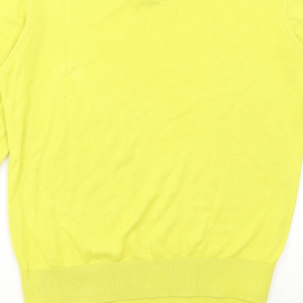 MGXX Womens Yellow Round Neck Acrylic Pullover Jumper Size M
