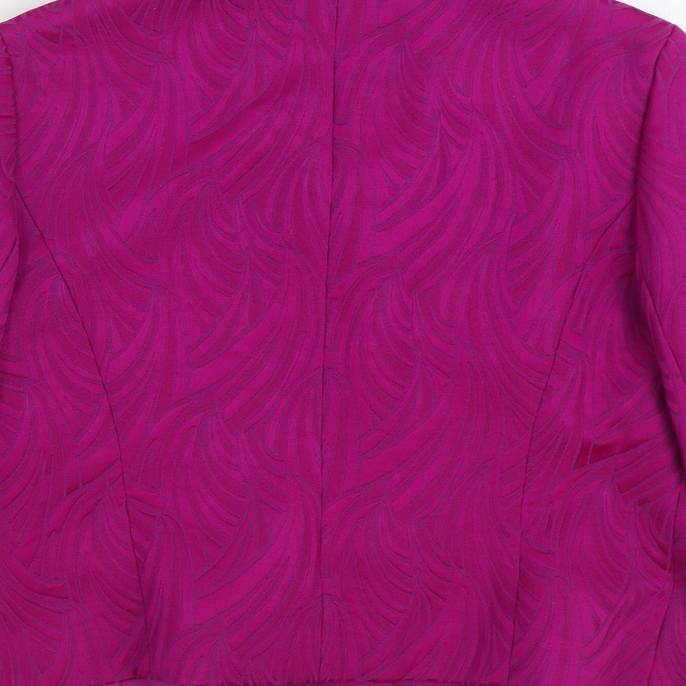 Chaus Womens Pink Geometric Jacket Size 10 Button