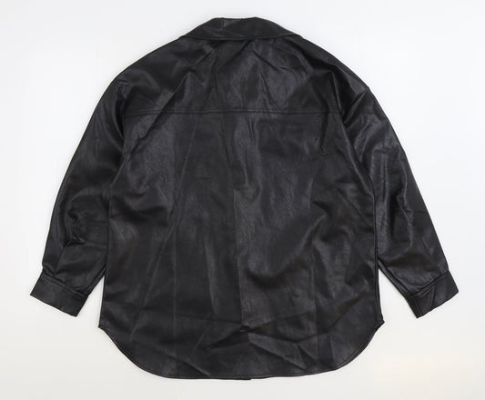 SheIn Mens Black Jacket Size XS Button