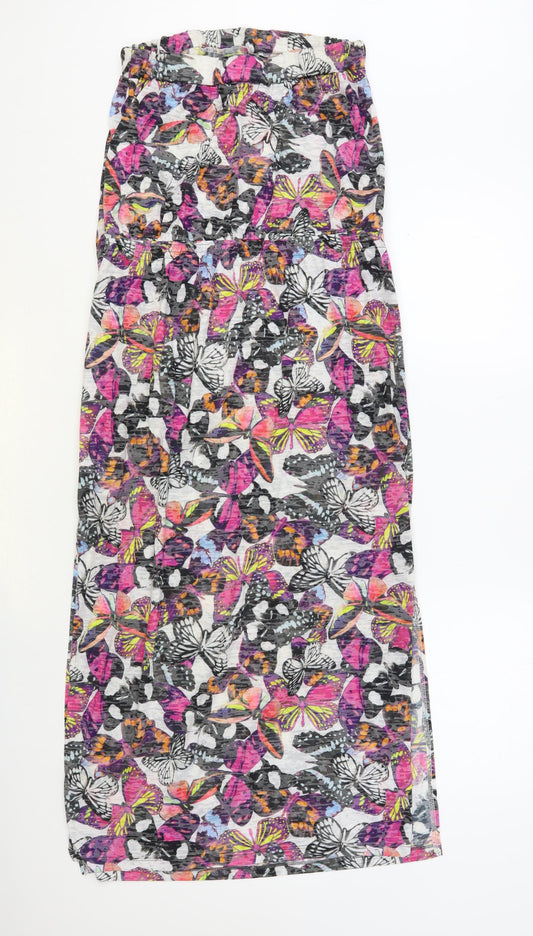 NEXT Womens Multicoloured Floral Polyester Pencil Dress Size 10 Off the Shoulder Pullover