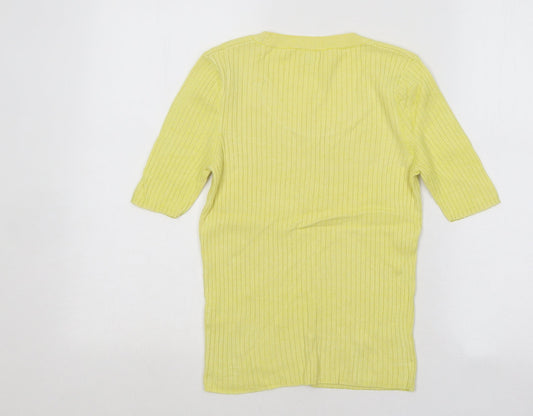 Womens UK Size 10 River Island Yellow Pullover Jumper