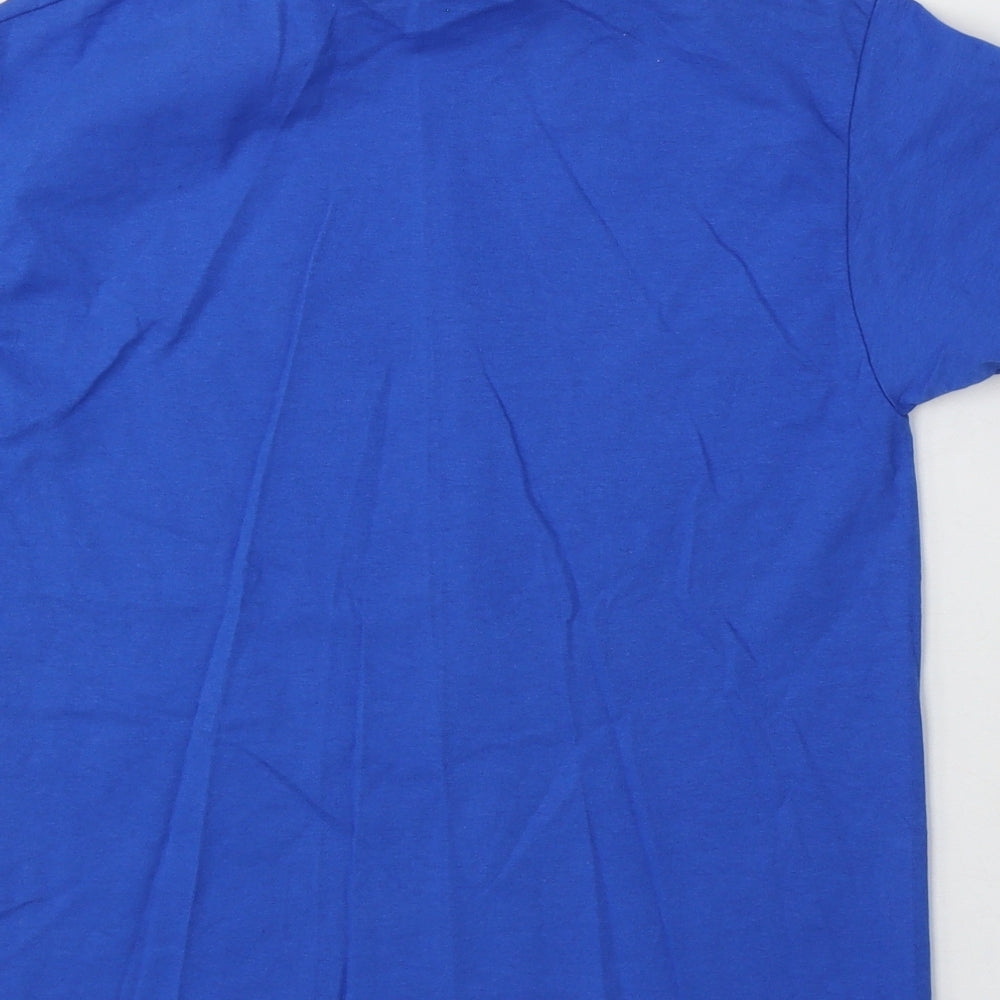 Rangers Boys Blue Cotton Basic T-Shirt Size 7-8 Years Round Neck - Rangers FC Academy