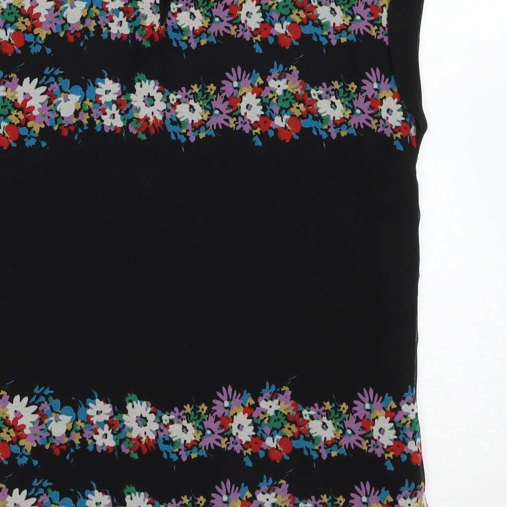Womens UK Size 10 Oasis Black Basic Blouse