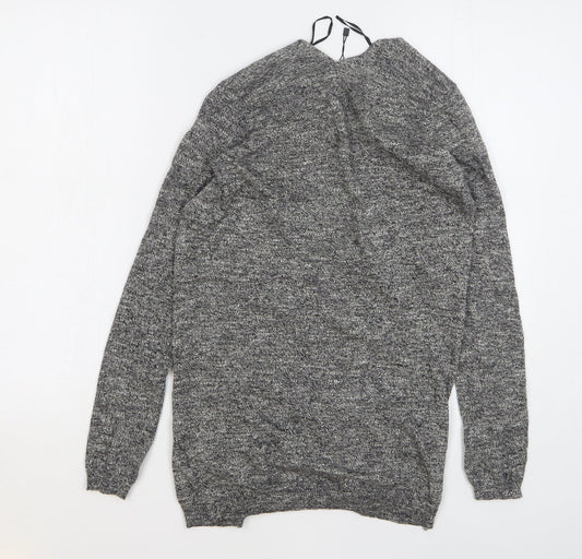 Womens UK Size 4 New Look Grey Cardigan Jumper