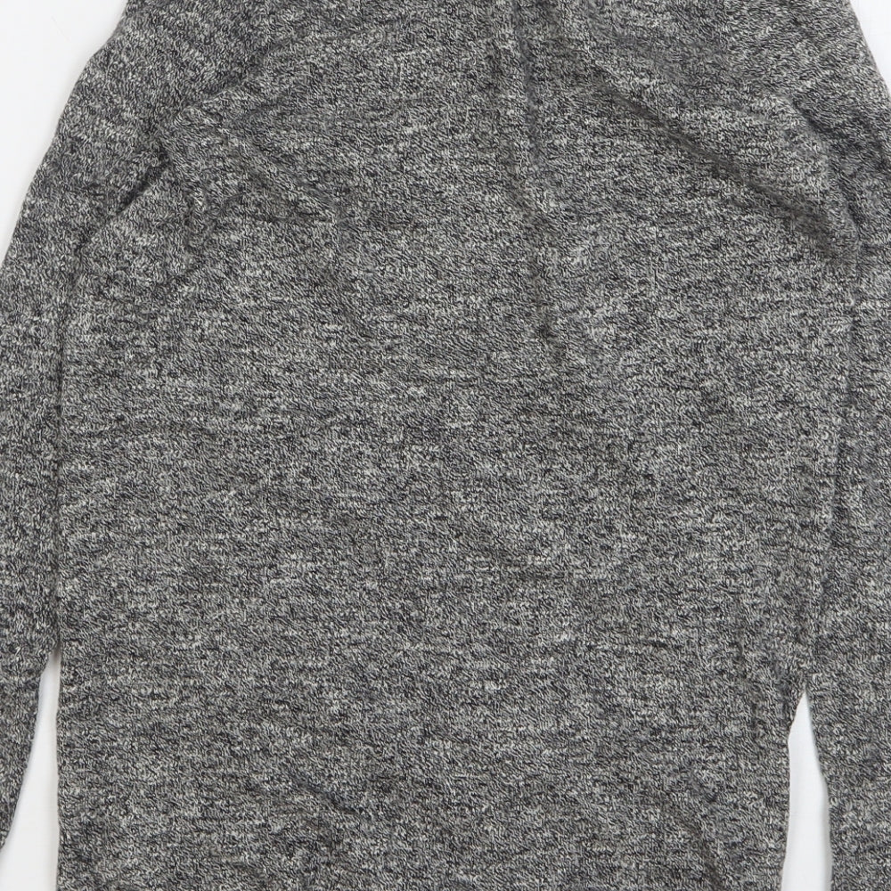 Womens UK Size 4 New Look Grey Cardigan Jumper