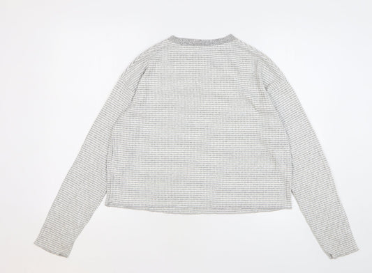Womens UK Size M Topshop Grey Basic T-Shirt