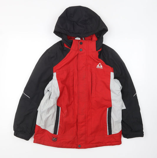Gerry Womens Red Rain Coat Coat Size M Zip