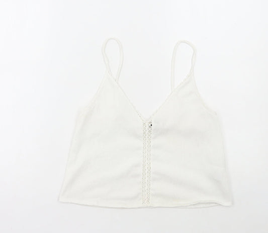 Womens UK Size XS Divided by H&M White Camisole Tank