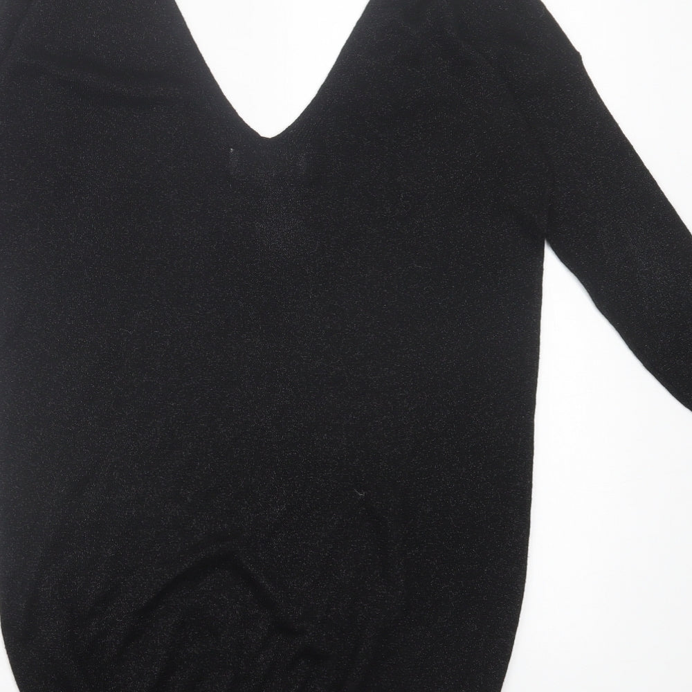 Womens UK Size 6 NEXT Black Basic T-Shirt