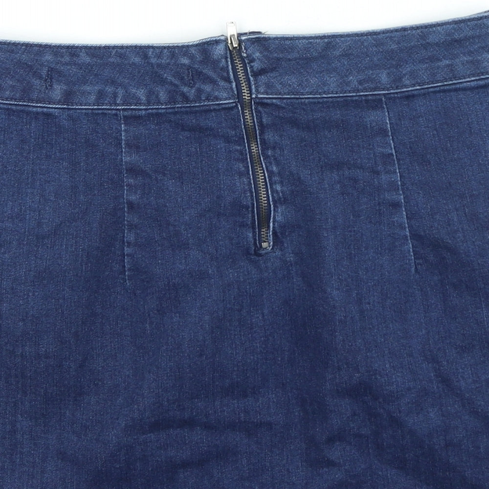 Womens UK Size 10 Denim & Co. Straight & Pencil Denim Skirt