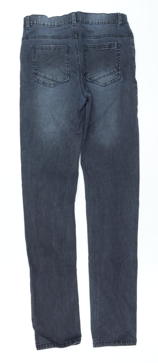 Dunnes Stores Womens Grey Cotton Skinny Jeans Size 28 in L27 in Regular Zip