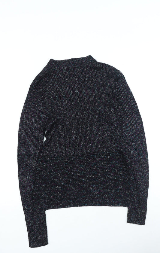 Body Flirt Womens Black V-Neck Viscose Pullover Jumper Size S