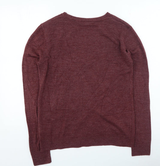 Primark Womens Purple Round Neck Acrylic Pullover Jumper Size 12