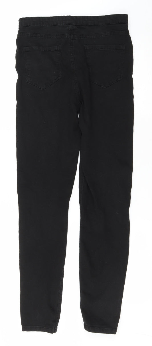 Denim Co. Womens Black Cotton Skinny Jeans Size 12 L28 in Regular Zip