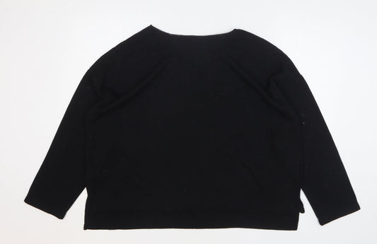 Primark Womens Black V-Neck Polyester Pullover Jumper Size 18