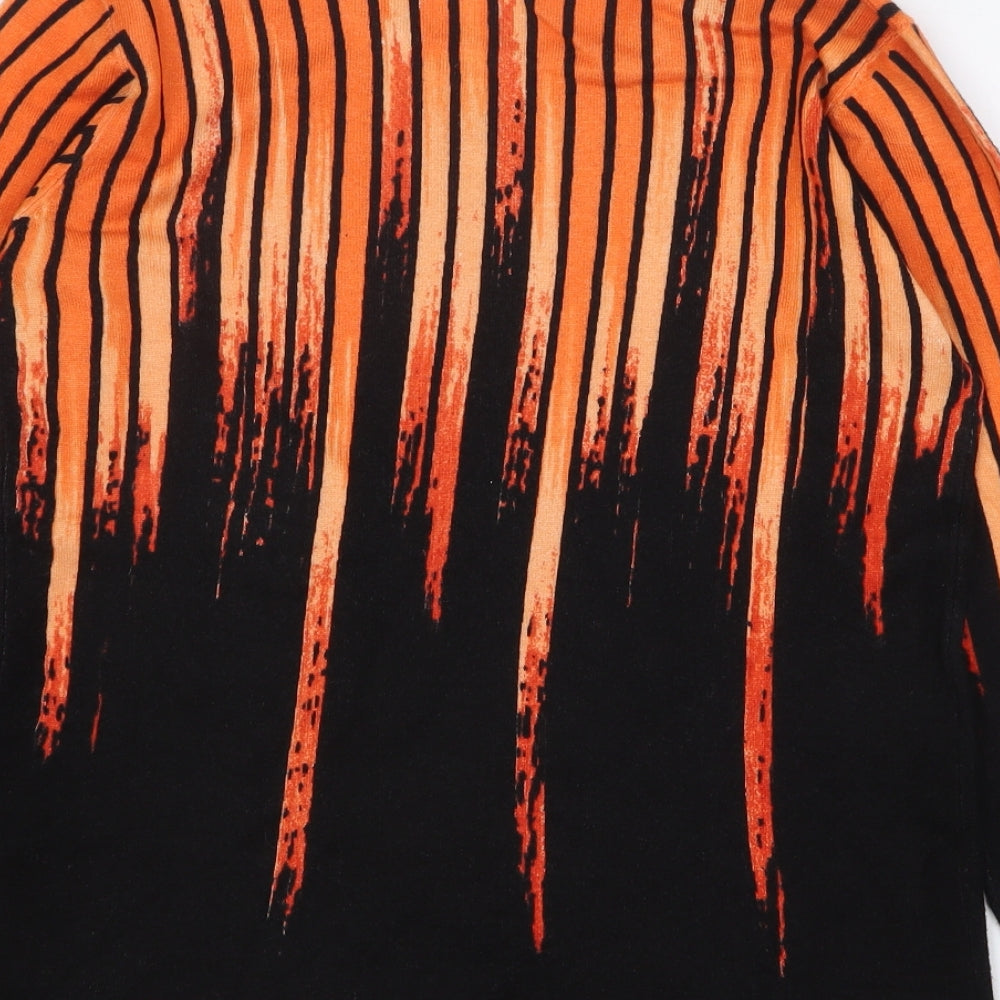 Womens UK Size S Mitzy Orange Pullover Jumper