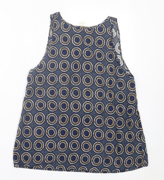 Womens UK Size 10 H&M Blue Basic Tank