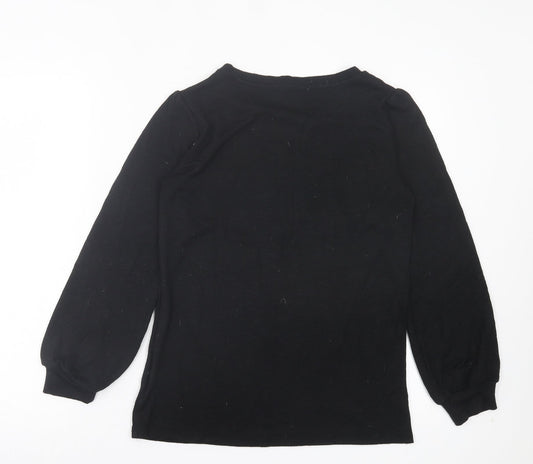 Womens UK Size 8 Papaya Black Pullover Jumper