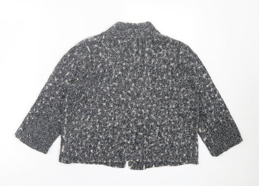 Womens UK Size 14 Maine Grey Cardigan Jumper