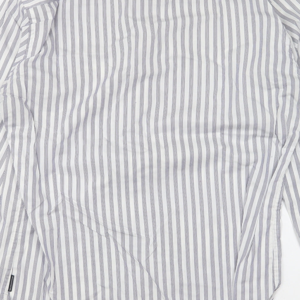 Mens UK Size M French Connection Blue Button-Up Long Sleeve Casual Shirt