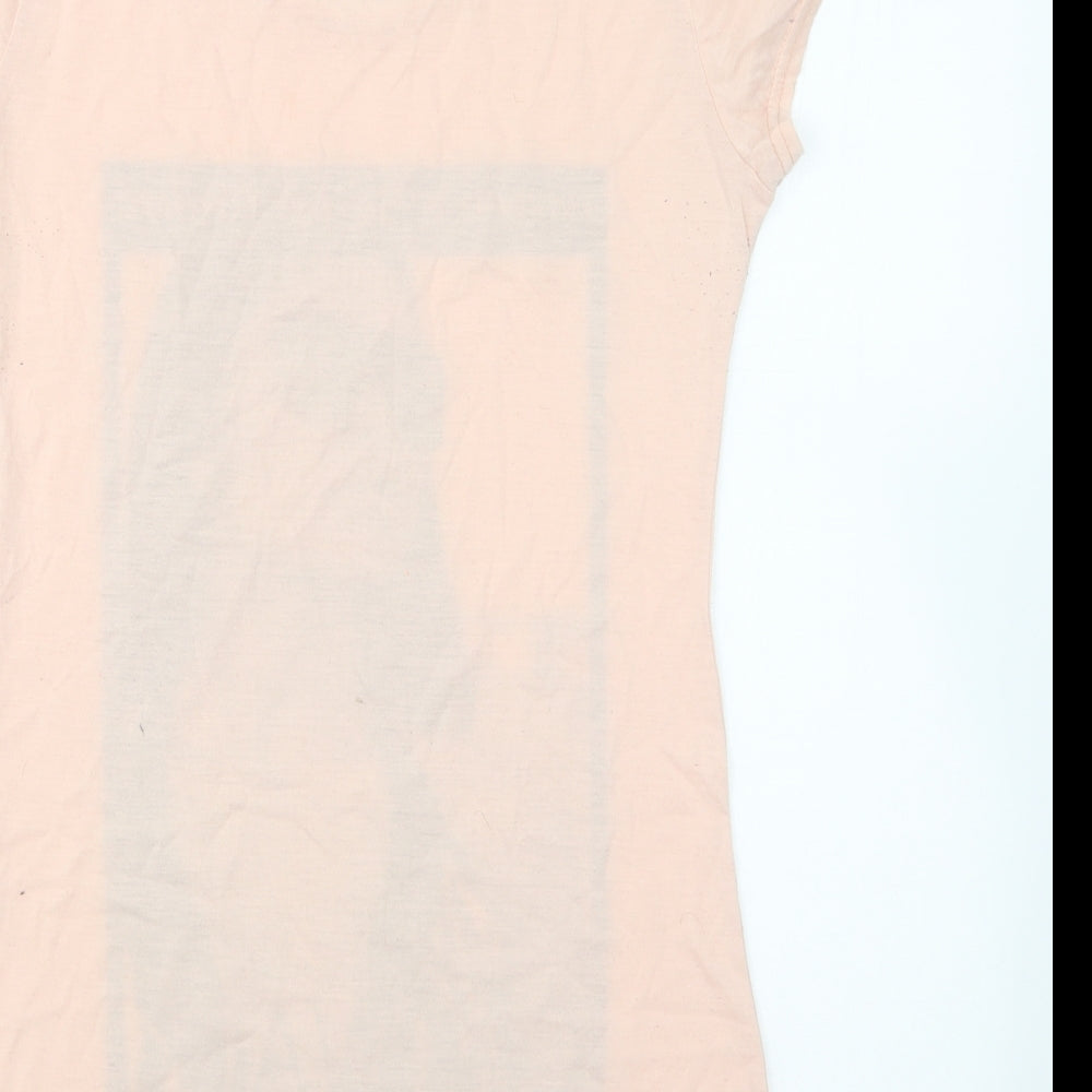 Womens UK Size 12 Quiz Pink Basic T-Shirt
