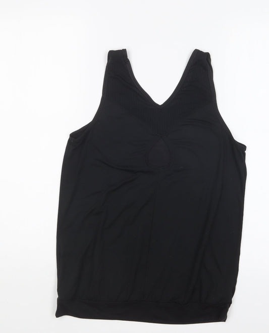 LA Gear Womens Black Polyester Basic Tank Size 8 Round Neck Pullover