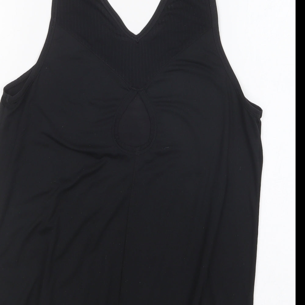 LA Gear Womens Black Polyester Basic Tank Size 8 Round Neck Pullover