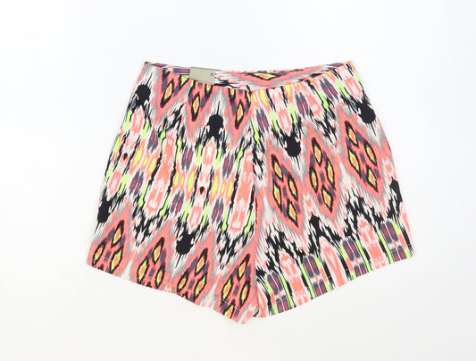 Atmosphere Womens Multicoloured Geometric Polyester Mini Skort Size 8 Zip