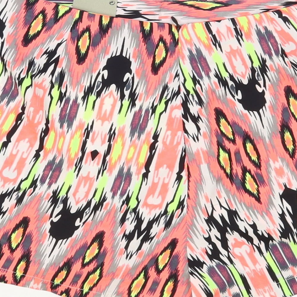 Atmosphere Womens Multicoloured Geometric Polyester Mini Skort Size 8 Zip