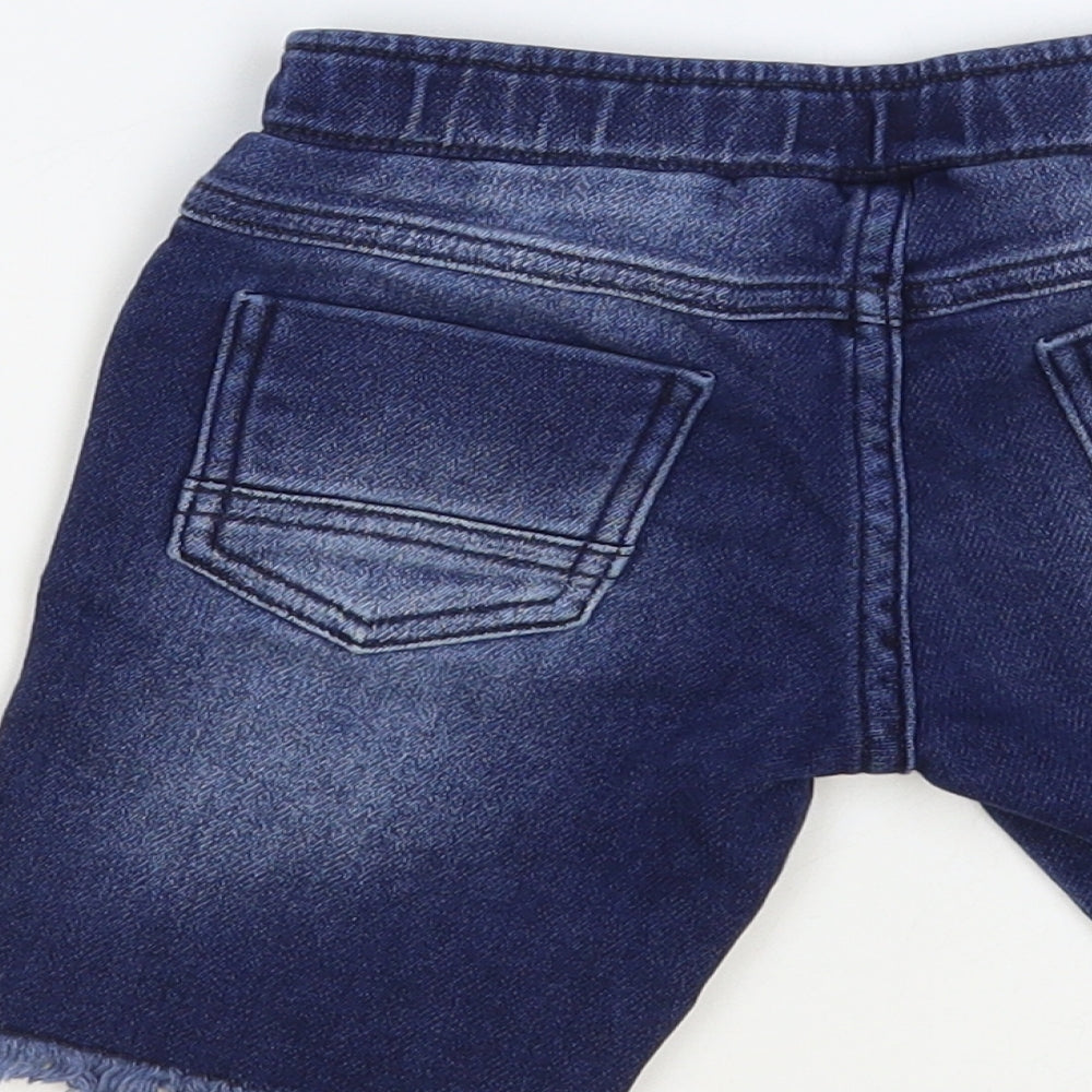 Pulla Bulla Boys Blue Cotton Chino Shorts Size 3 Years Regular