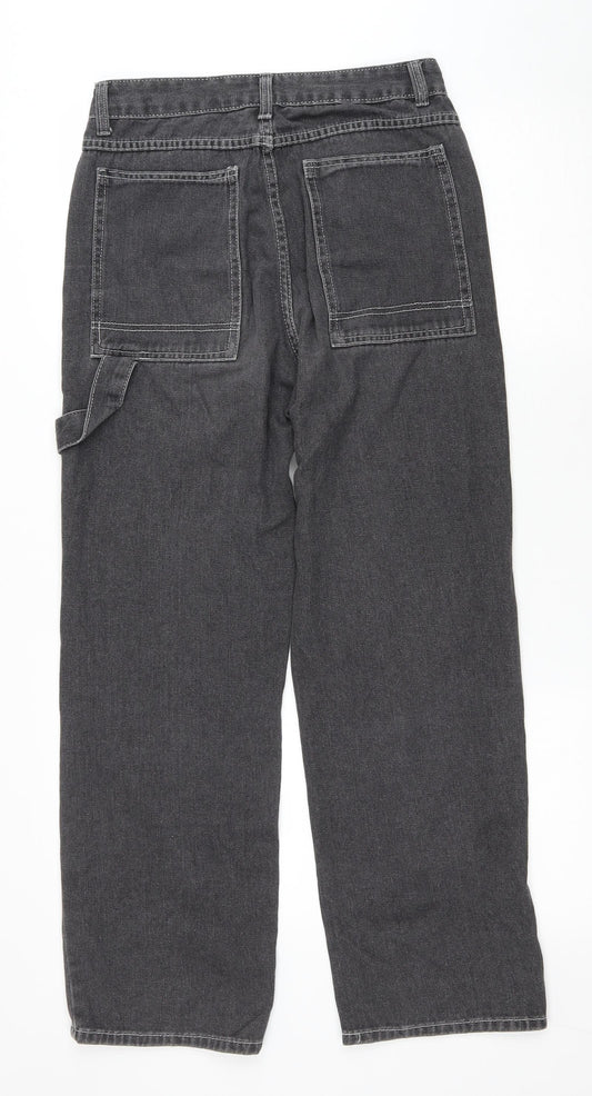 Womens UK Size L Preworn Regular Fit Straight Grey Jeans