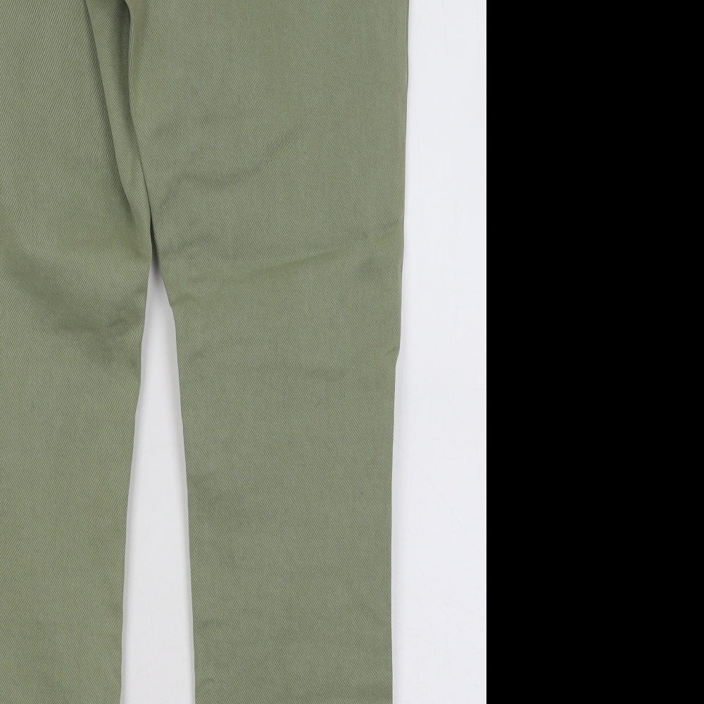Espirit Womens Green Cotton Straight Jeans Size 34 in L30 in Regular Button