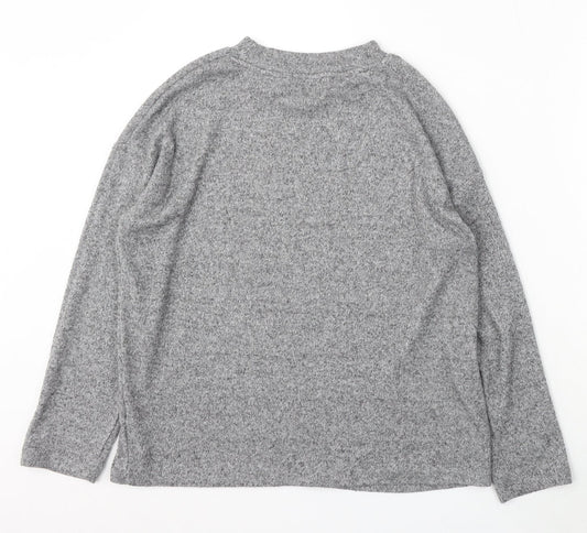 F&F Womens Grey Round Neck Polyester Pullover Jumper Size M