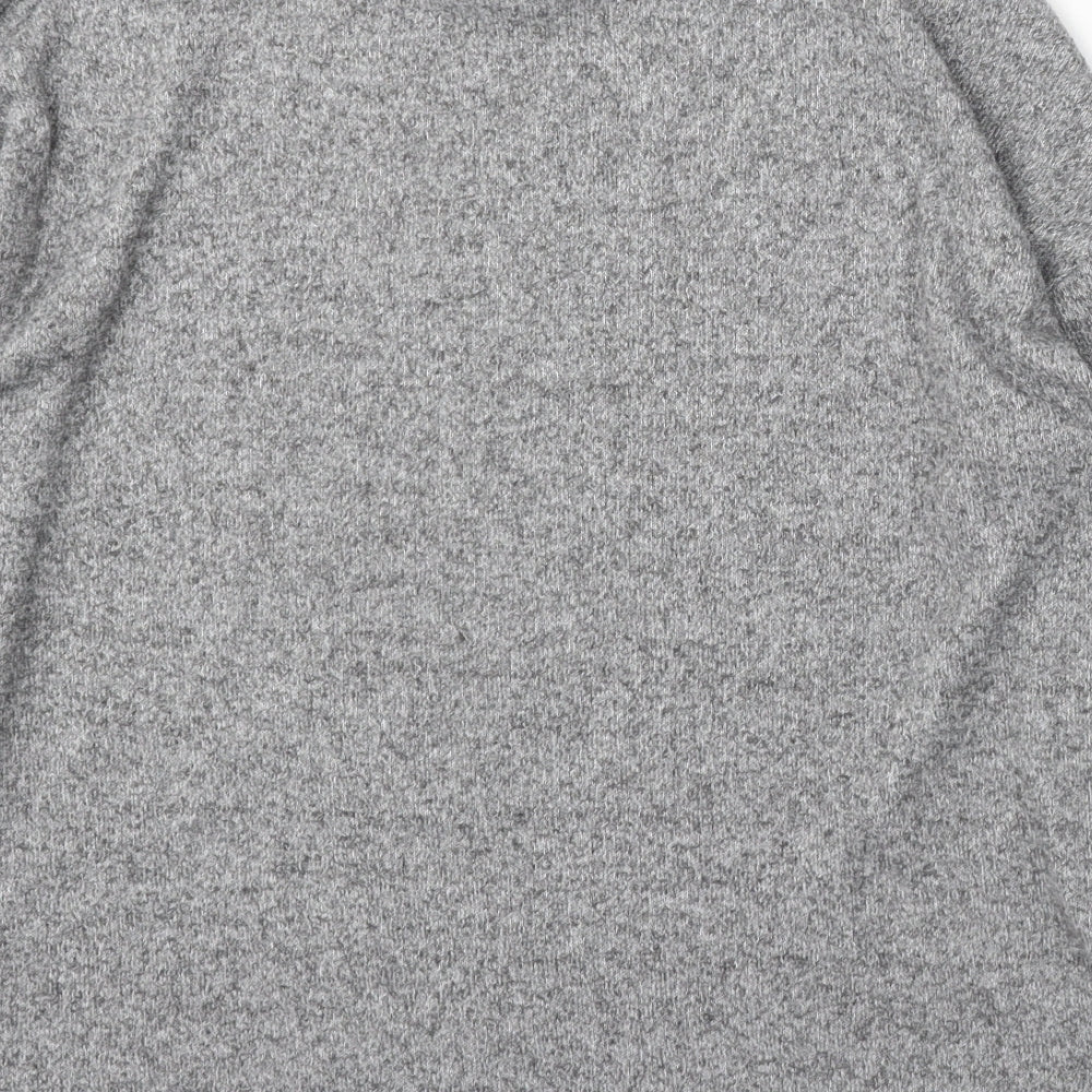 F&F Womens Grey Round Neck Polyester Pullover Jumper Size M