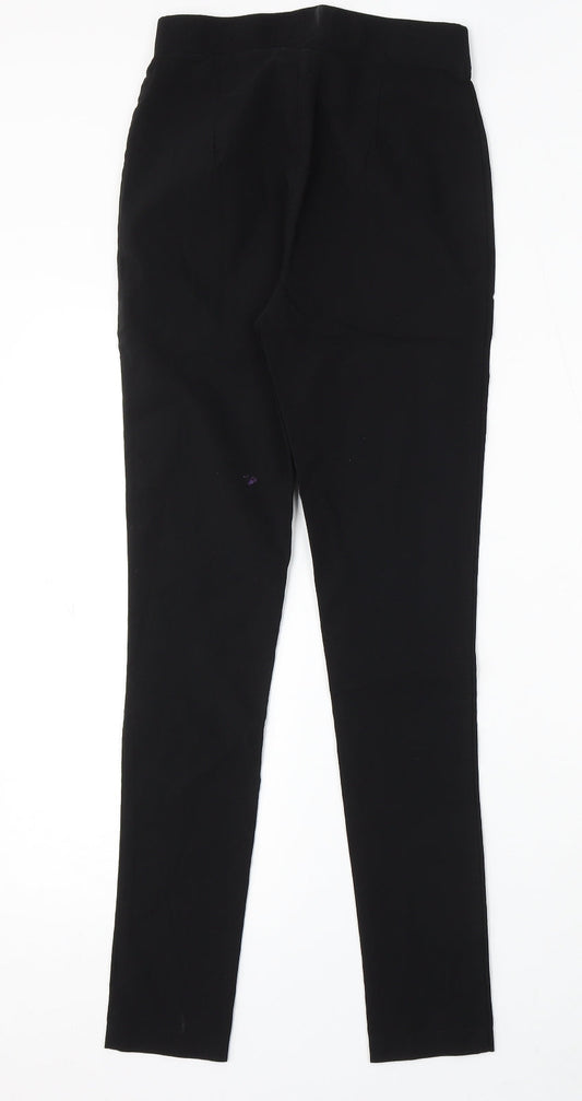 Peacocks Womens Black Cotton Jegging Jeans Size 10 L28 in Regular