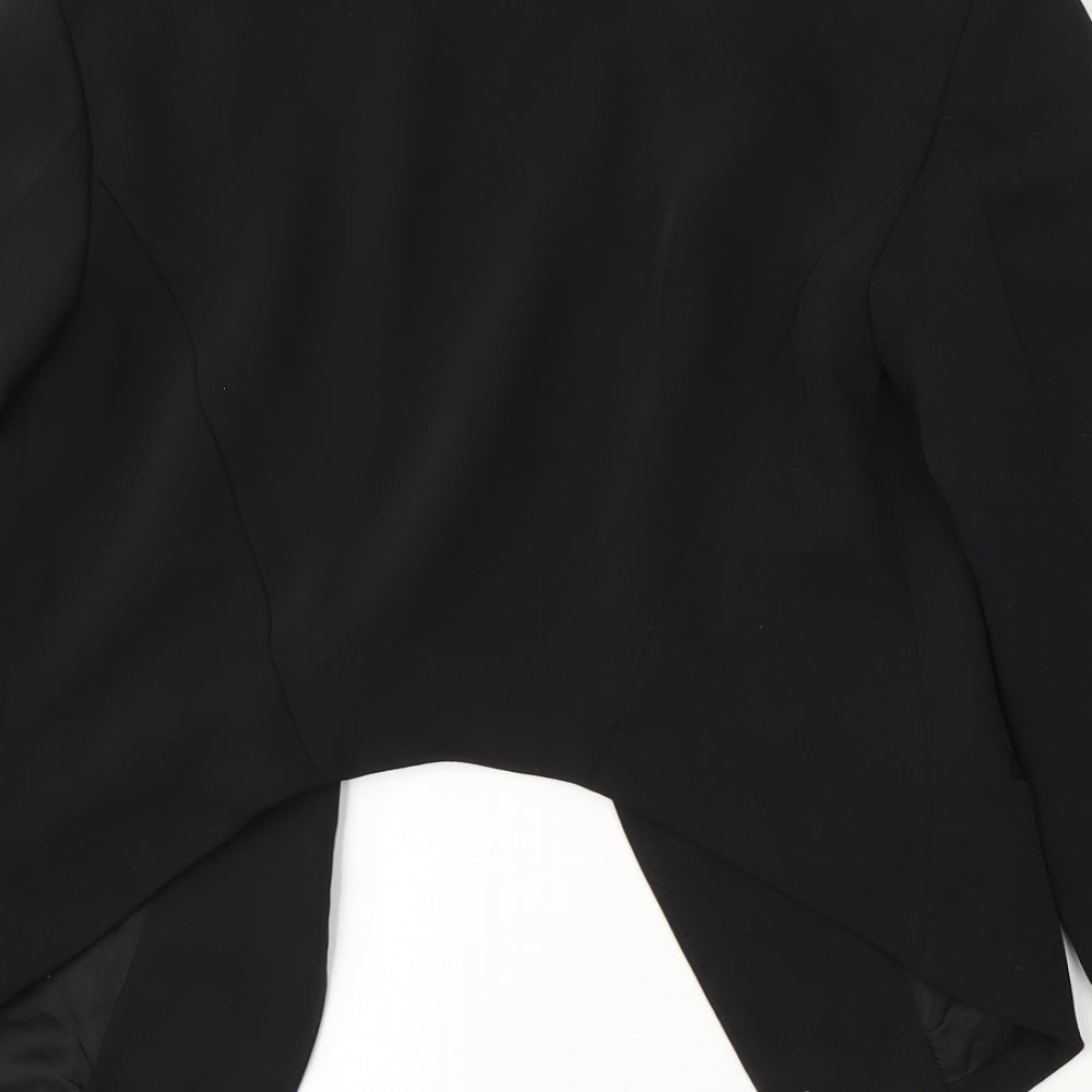 Topshop Womens Black Polyester Jacket Blazer Size 6